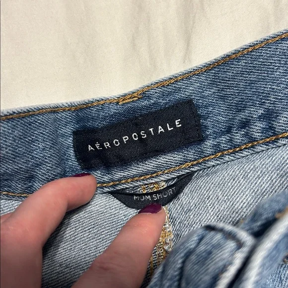 Aeropostale Size 10 Distressed Mom Short Jean Shorts - Picture 4 of 11